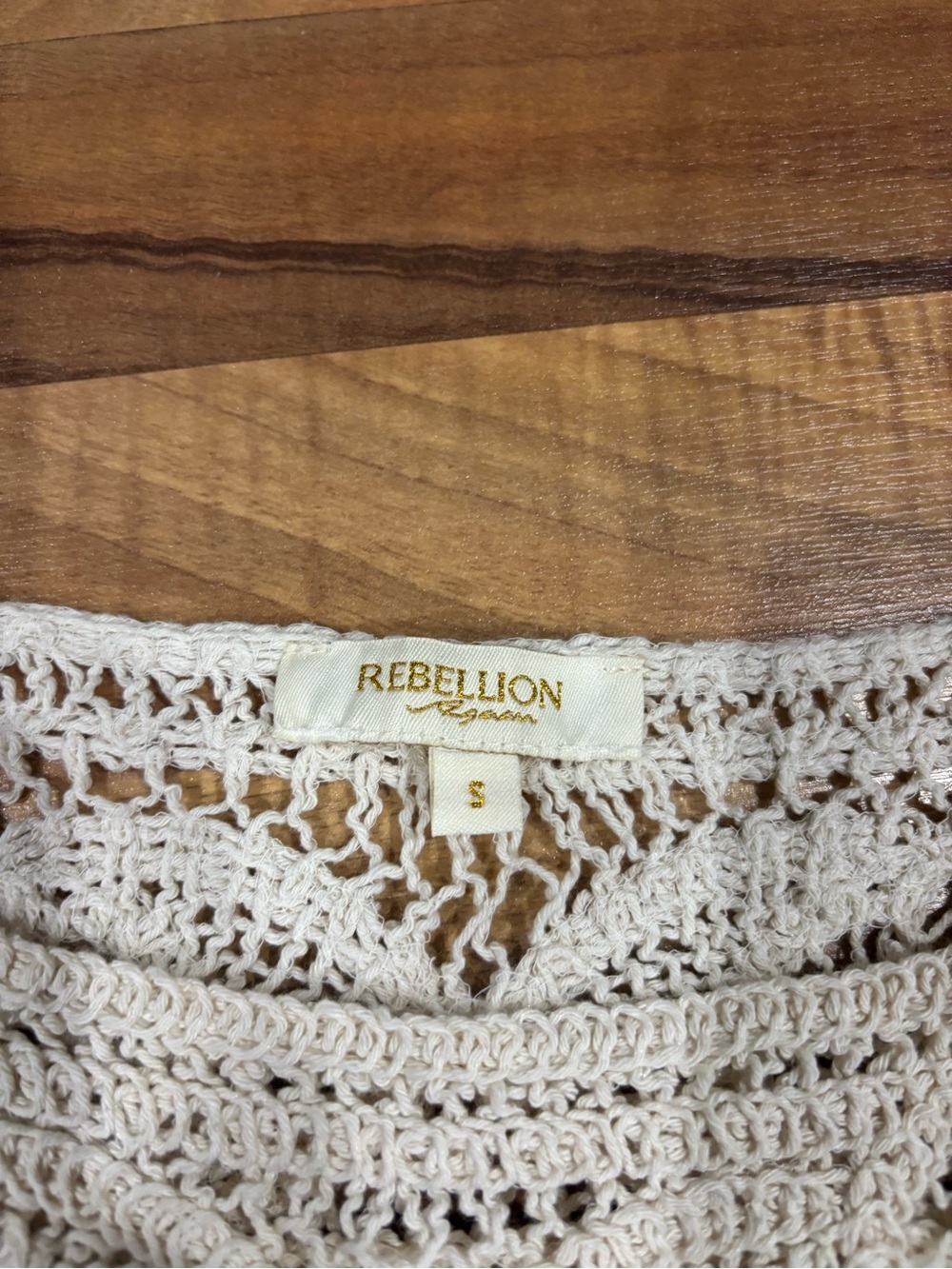 Rebellion crochet boho beaded braid crop top - Picture 4 of 4
